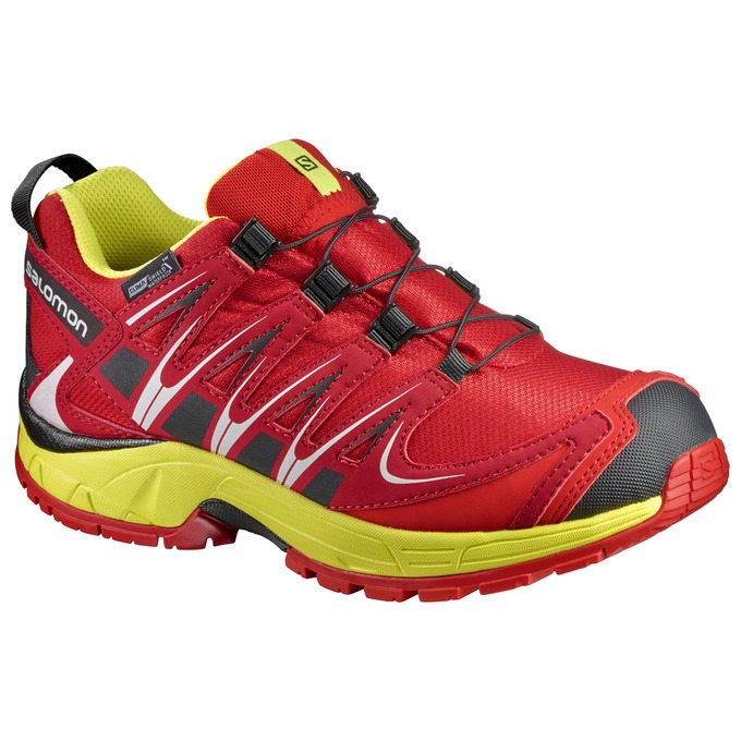 Zapatillas Trail Running Salomon Niños Rojas / Amarillo - Salomon Argentina XA PRO 3D CSWP J ,062417